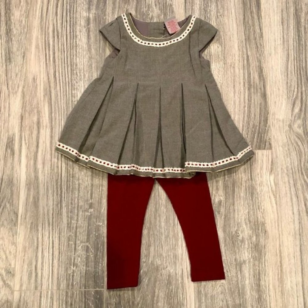 Tahari Baby Dress & Legging Set
